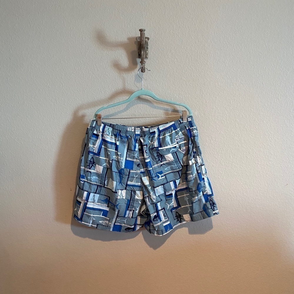 Columbia Backcast II Printed Swim Trunks Blue Fish​​​​​​​​​​ - Picture 5 of 15
